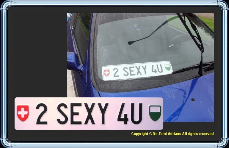 2 SEXY 4U Plaque auto